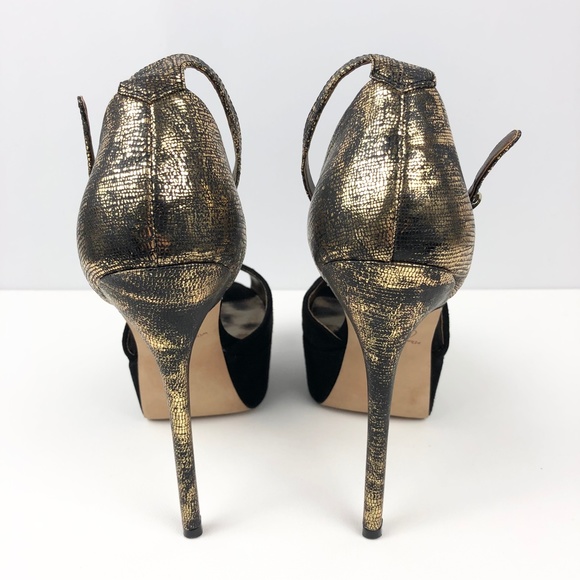 Sam Edelman 'Marina' Gold Flecked Peep-Toe Pump - Picture 10 of 16